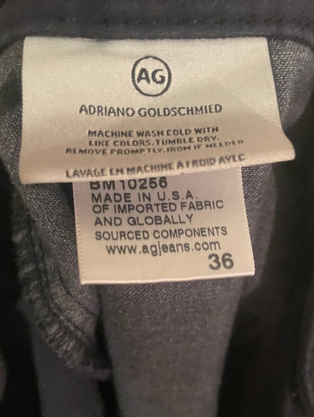 AG Adriano Goldschmied Jeans The Marshall Slim Chinos 36 X 30 Navy Golf Casual - Picture 5 of 6